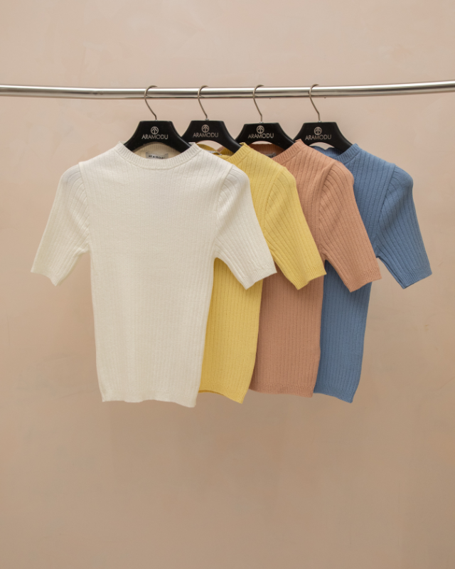 Blusa Meia Manga de Tricot