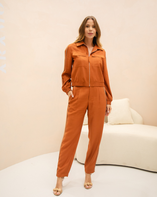 Conjunto Bicolor de Alfaiataria de Jaqueta e Calça